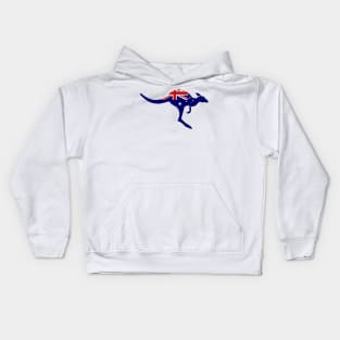 Australian Flag Kangaroo Kids Hoodie